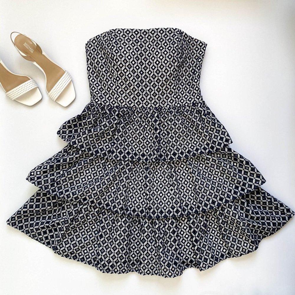White House Black Market Strapless Tiered …